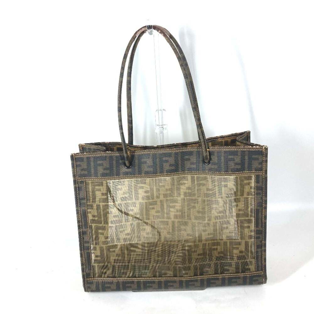FENDI Brown Leather Zucca Shoulder Bag - Picture 2 of 14